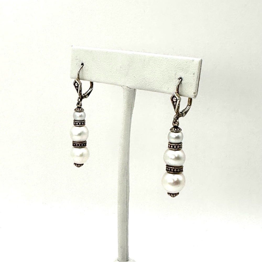 Lagos Sterling Silver & Pearl Dangle Earrings